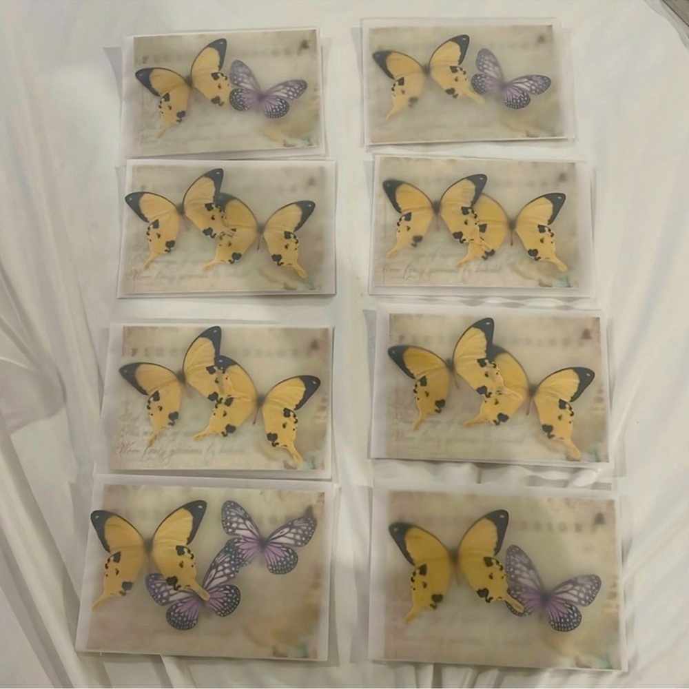Full Set (7 packs!) Of Super Realistic Butterfly Silk Hair clips! Gorgeous!